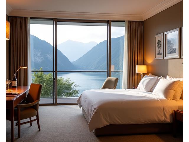 Luxuriöse Hotelsuite mit Seeblick